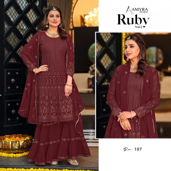 Amyra Ruby 2 Designer Wear Georgette Salwar Suits Collection